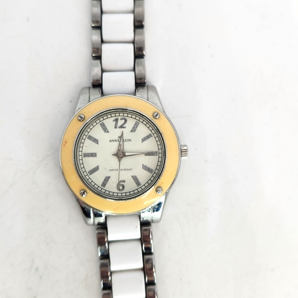 Anne Klein 10/9181 Two Tone Swarovski Quartz Analog Women's Watch New Battery - Picture 1 of 6